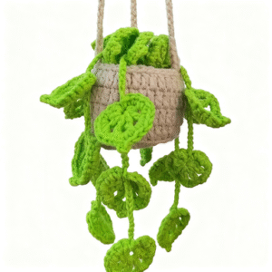 handmade crochet pink daisy flower basket knitted floral home decoration